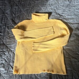 Ralph Lauren Sunny Yellow Turtleneck Sweater EUC